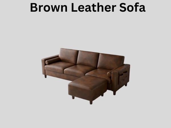 Brown Leather Sofa
