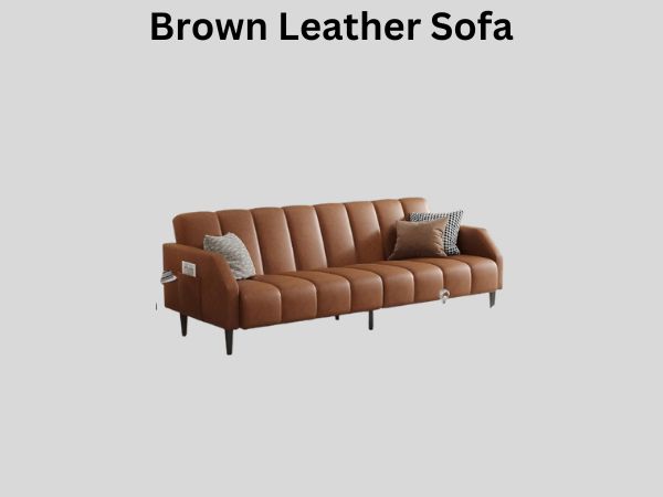 Brown Leather Sofa 