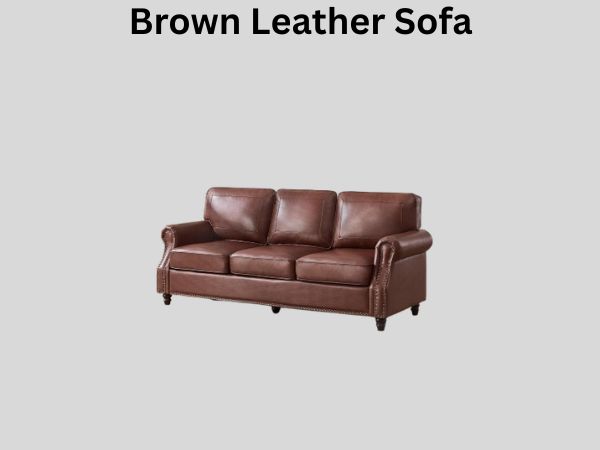 Brown Leather Sofa