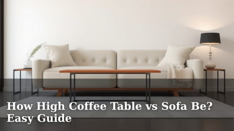 How High Coffee Table vs Sofa Be? Easy Guide