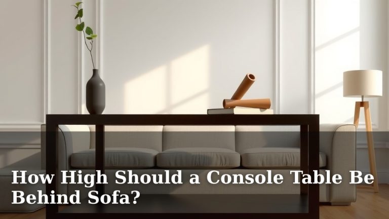 How High Should a Console Table Be Behind Sofa?
