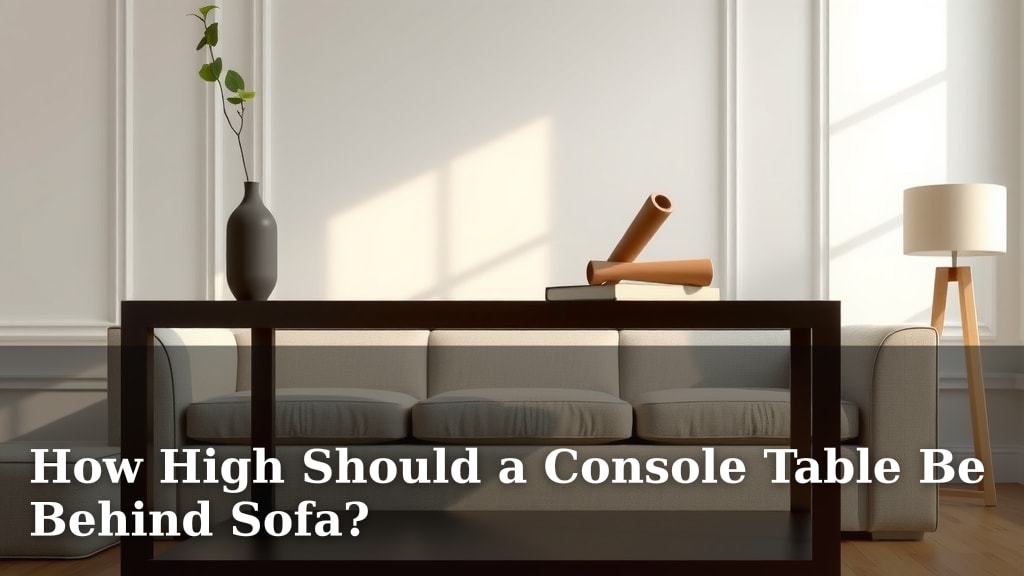How High Should a Console Table Be Behind Sofa?