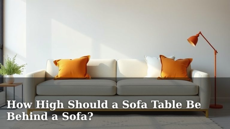How High Should a Sofa Table Be Behind a Sofa?