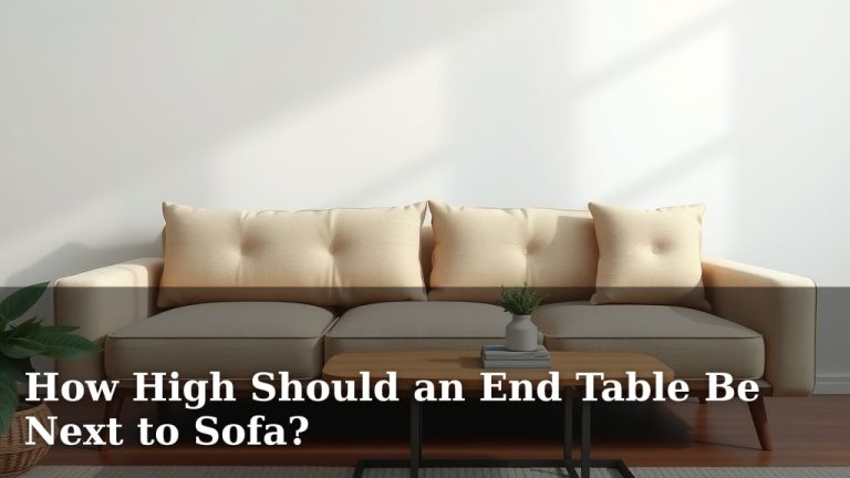 How High Should an End Table Be Next to Sofa?