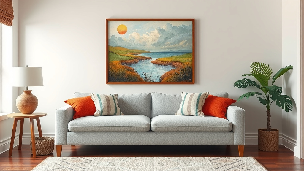 Hanging Art Perfectly Above Your Sofa