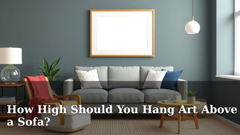How High Should You Hang Art Above a Sofa?