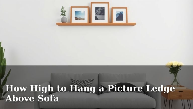 How High to Hang a Picture Ledge Above Sofa
