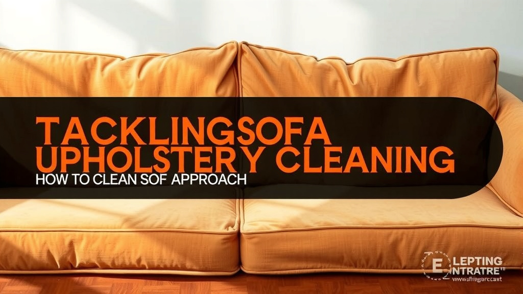 Tackling Sofa Upholstery Cleaning: A Step-by-Step Approach