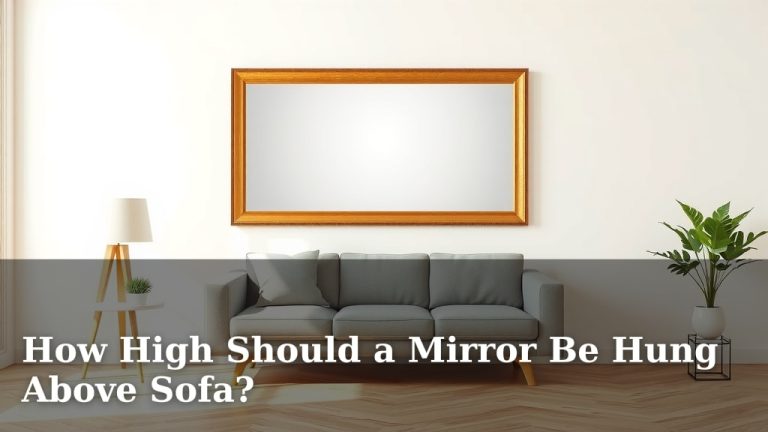 How High Should a Mirror Be Hung Above Sofa?