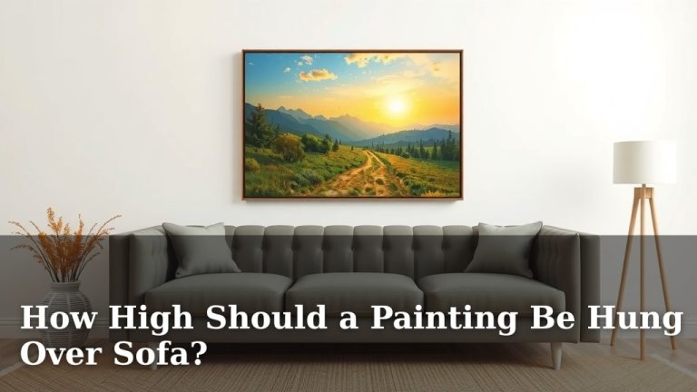 How High Should a Painting Be Hung Over Sofa?