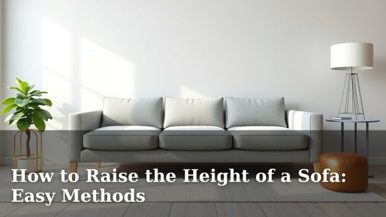 How to Raise the Height of a Sofa: Easy Methods