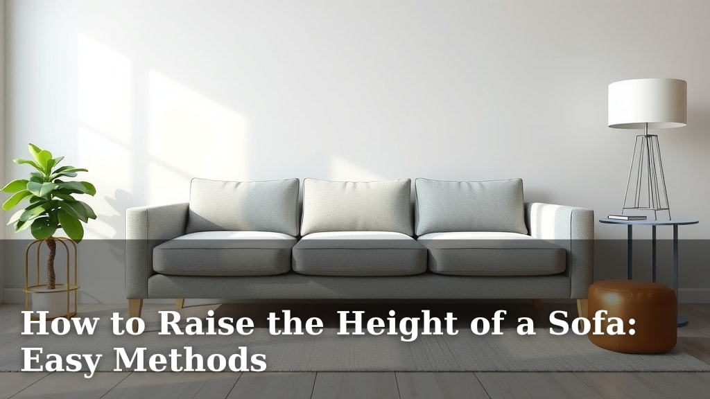 How to Raise the Height of a Sofa: Easy Methods