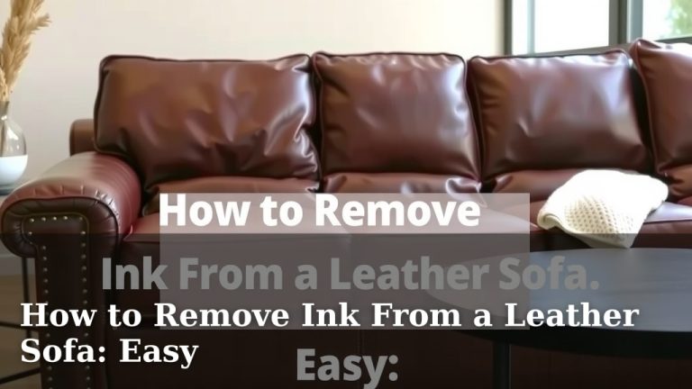 How to Remove Ink From a Leather Sofa: Easy