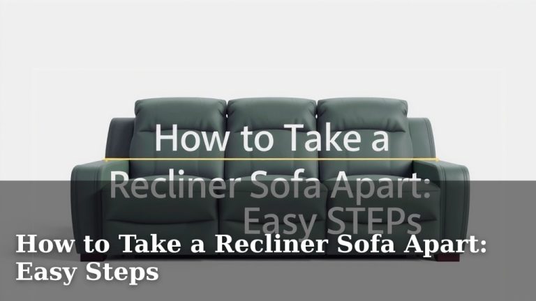 How to Take a Recliner Sofa Apart: Easy Steps