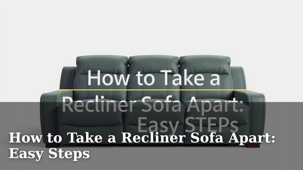 How to Take a Recliner Sofa Apart: Easy Steps