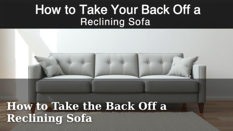 How to Take the Back Off a Reclining Sofa