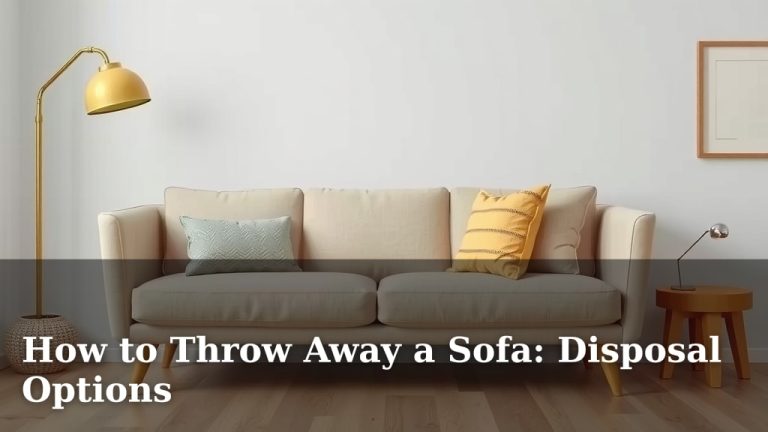 How to Throw Away a Sofa: Disposal Options