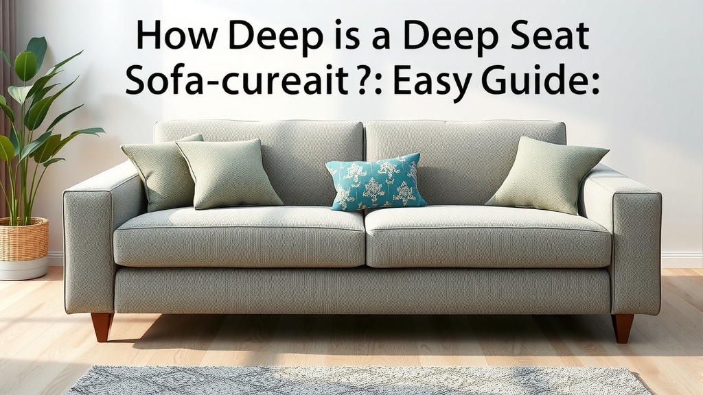 Understanding Deep Seat Sofa Dimensions