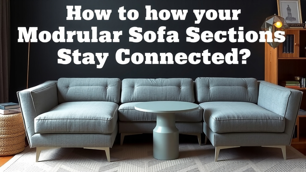 How Your Modular Sofa Sections Stay Connected