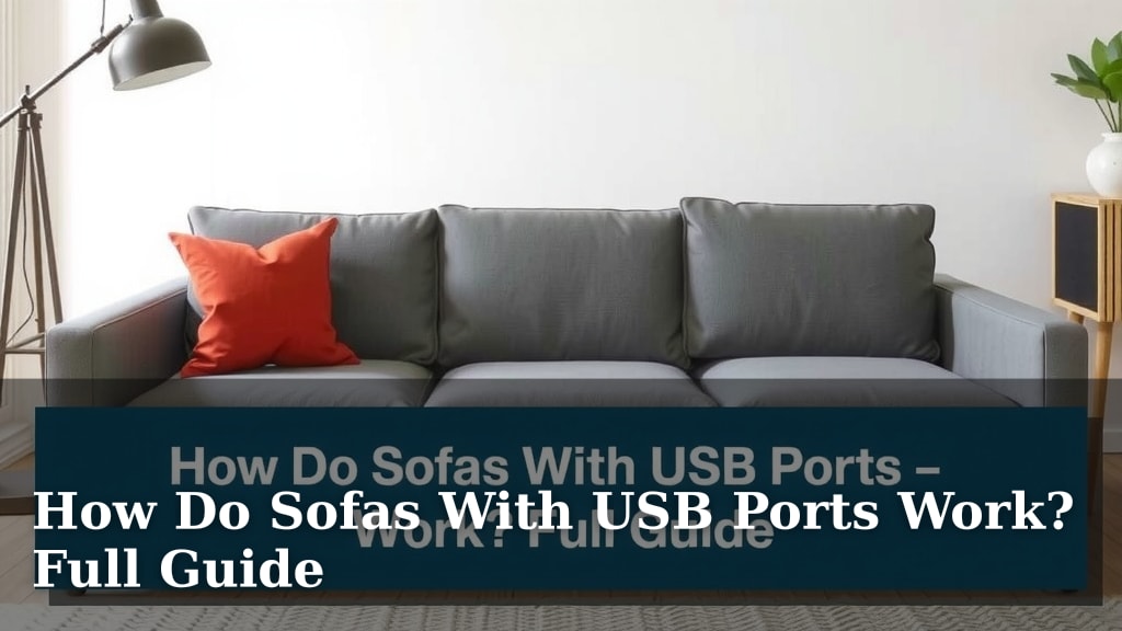 How Do Sofas With USB Ports Work? Full Guide