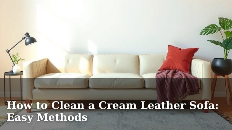 How to Clean a Cream Leather Sofa: Easy Methods