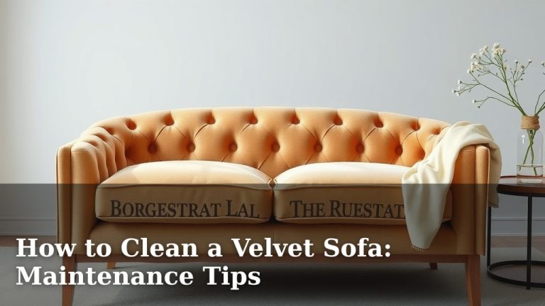How to Clean a Velvet Sofa: Maintenance Tips