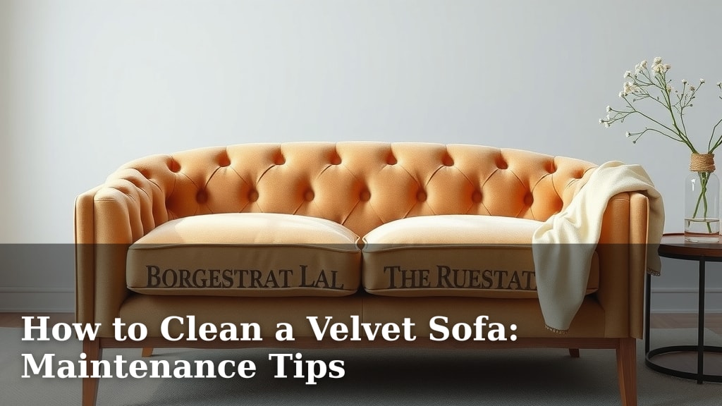 How to Clean a Velvet Sofa: Maintenance Tips