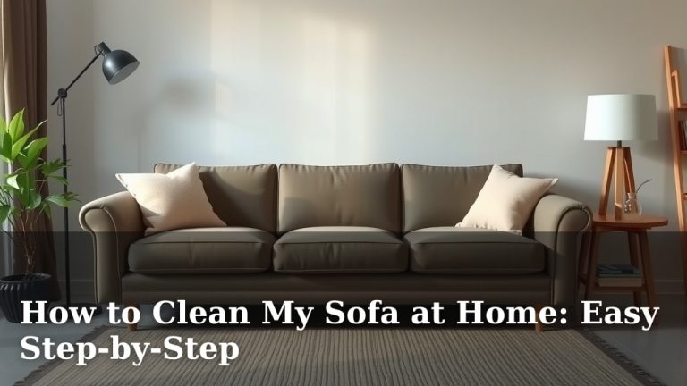 How to Clean My Sofa at Home: Easy Step-by-Step