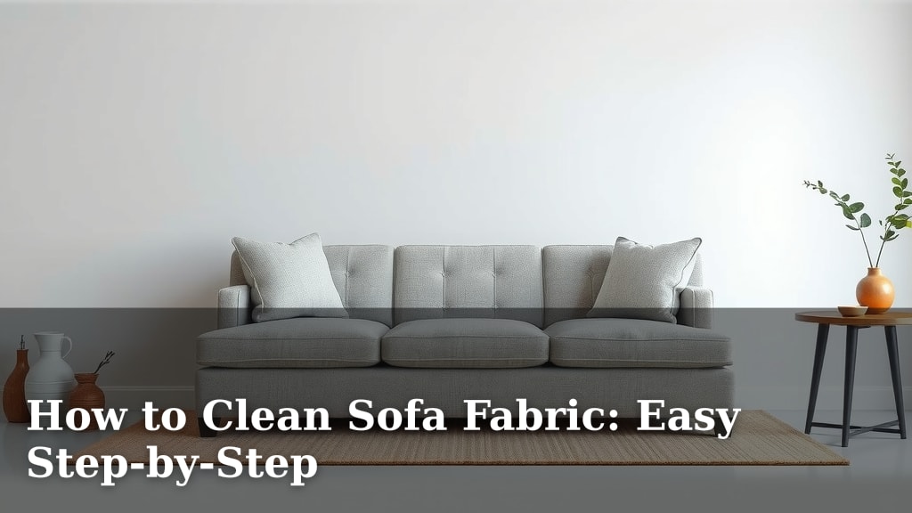 How to Clean Sofa Fabric: Easy Step-by-Step