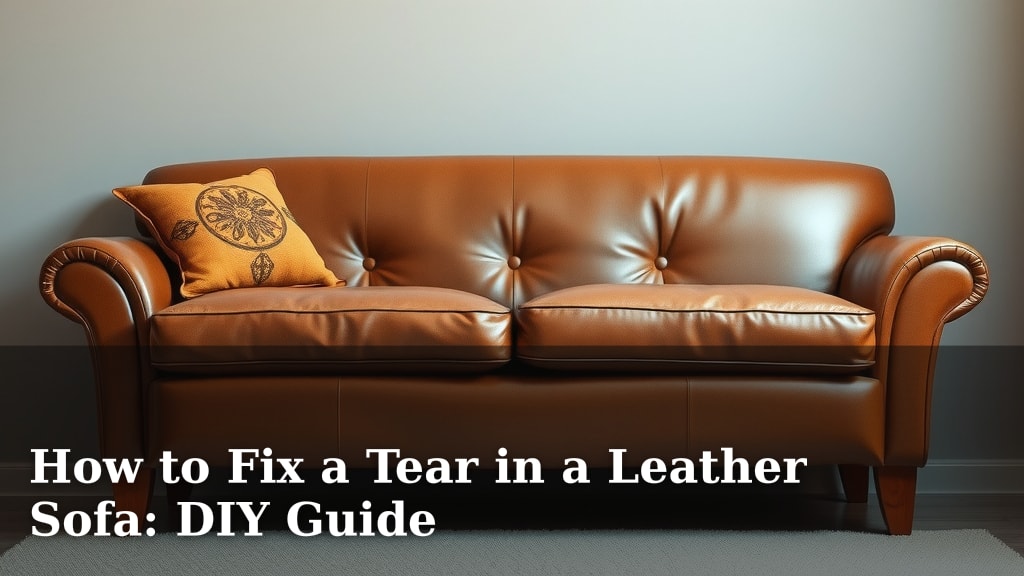 How to Fix a Tear in a Leather Sofa: DIY Guide