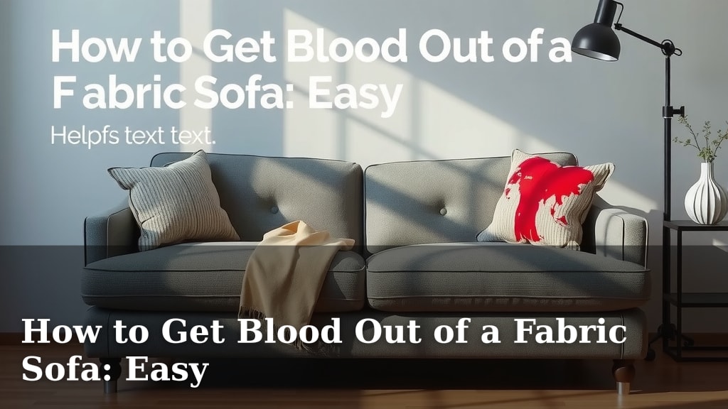 How to Get Blood Out of a Fabric Sofa: Easy