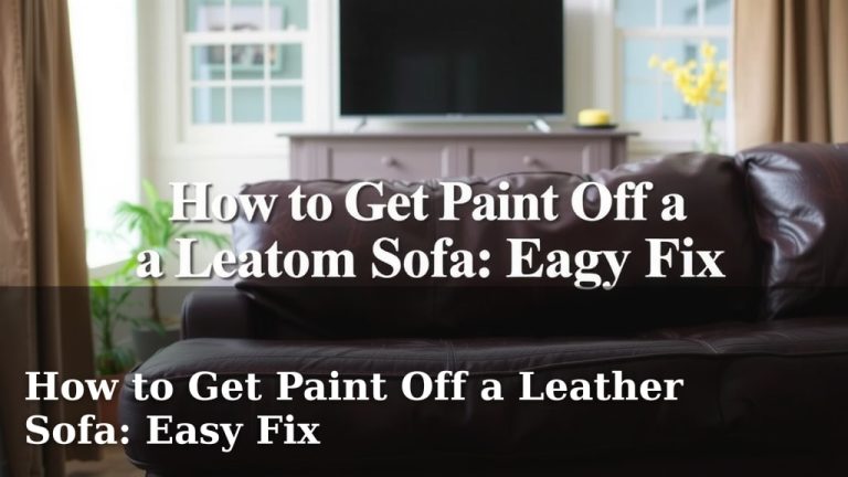 How to Get Paint Off a Leather Sofa: Easy Fix