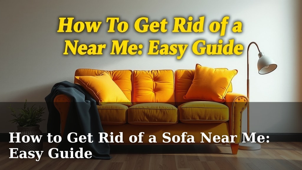 How to Get Rid of a Sofa Near Me: Easy Guide
