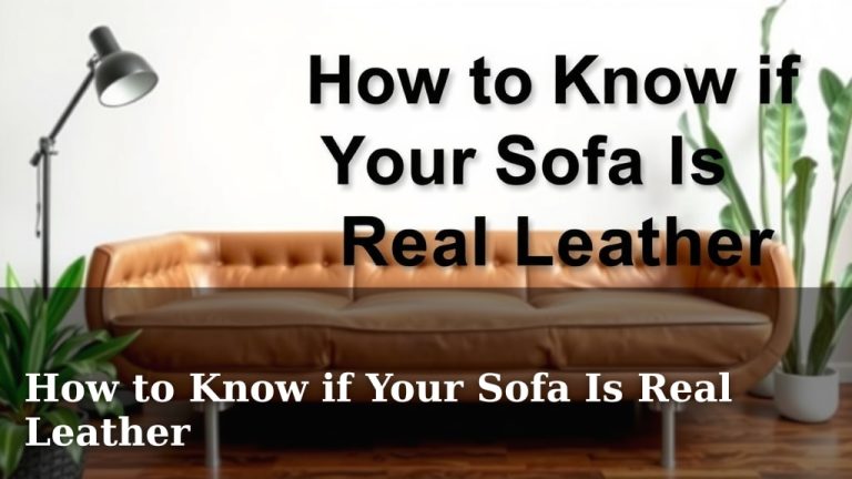 How to Know if Your Sofa Is Real Leather
