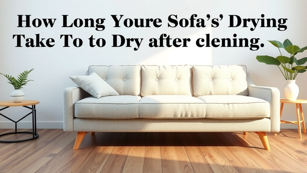 Understanding Your Sofa's Drying Time After Cleaning