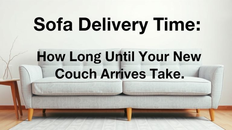 Sofa Delivery Time: How Long Until Your New Couch Arrives
