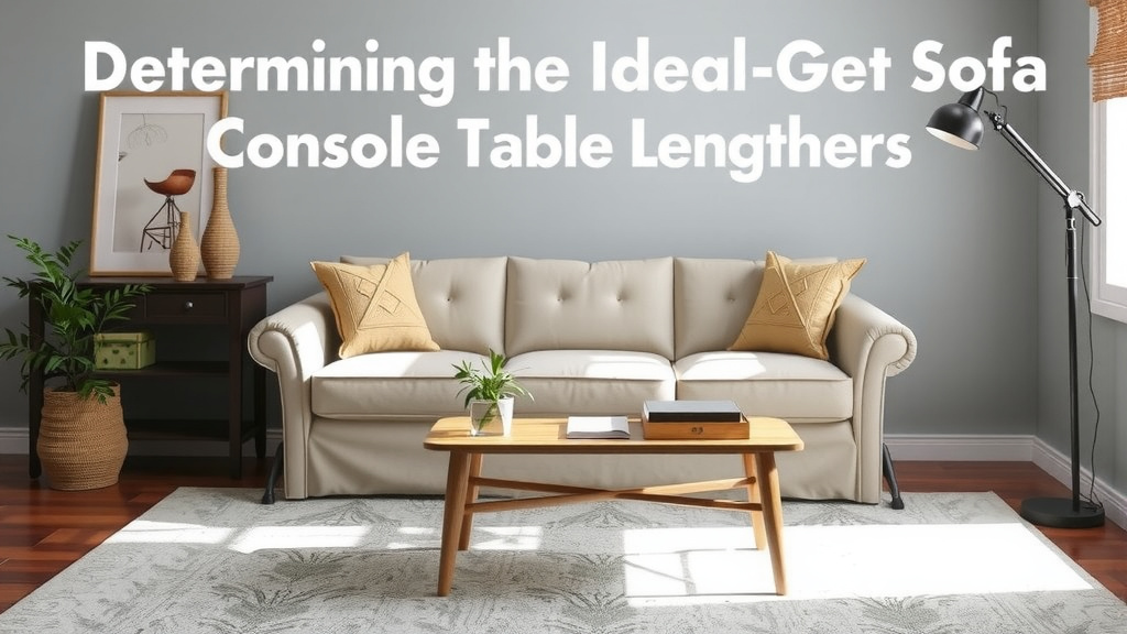 Determining the Ideal Sofa Console Table Length