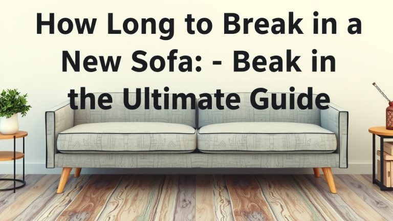 How Long to Break In a New Sofa: The Ultimate Guide