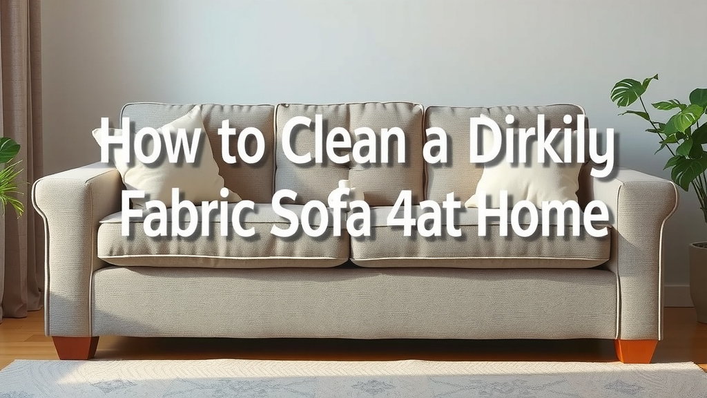 Your Guide to a Sparkling Clean Fabric Sofa at Home