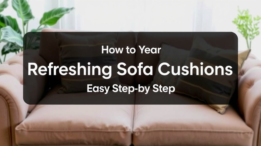 Refreshing Your Sofa Cushions: A Simple Guide
