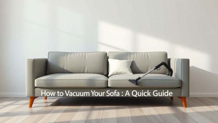 How to Vacuum Your Sofa: A Quick Guide