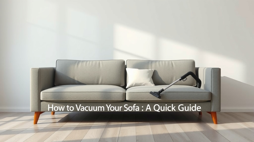 How to Vacuum Your Sofa: A Quick Guide