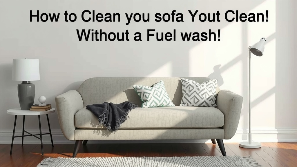 Keeping Your Sofa Clean Without a Full Wash
