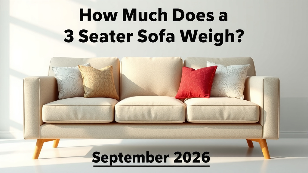 How Much Does a 3 Seater Sofa Weigh? September 2026