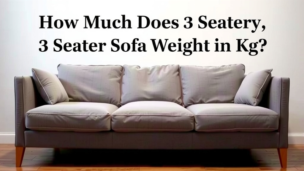 How Much Does a 3 Seater Sofa Weigh in Kg