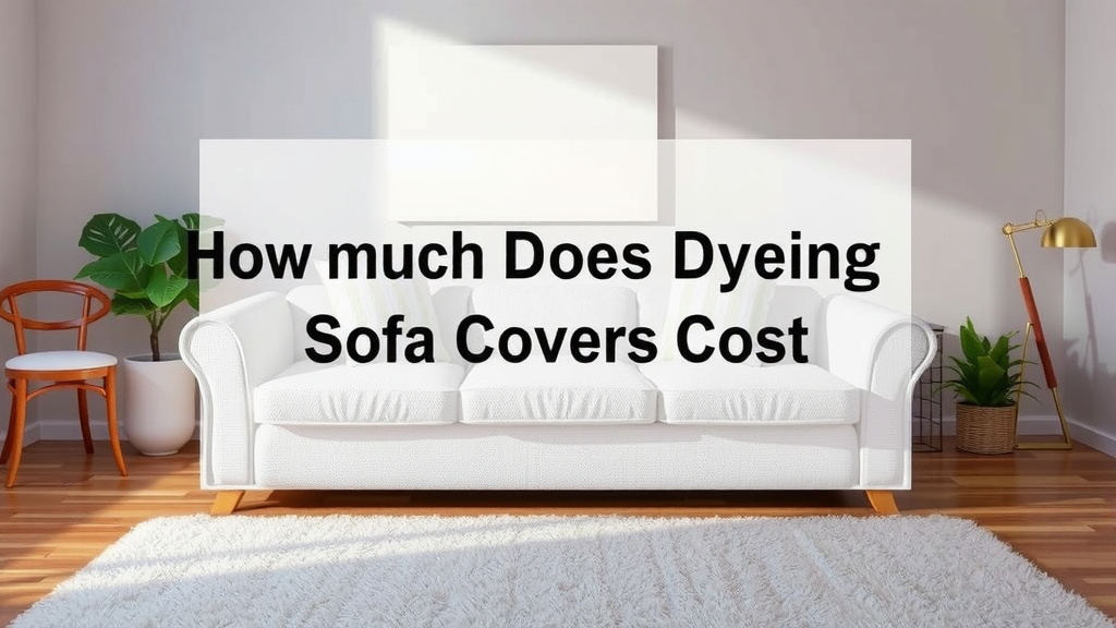 Estimating the Cost of Dyeing Your Sofa Covers