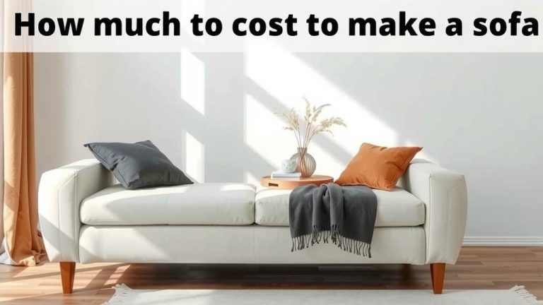 Cost to Make a Sofa: A Detailed Breakdown