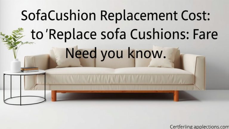 Sofa Cushion Replacement Cost: What You Need to Know