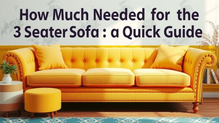 Fabric Needed for a 3 Seater Sofa: A Quick Guide