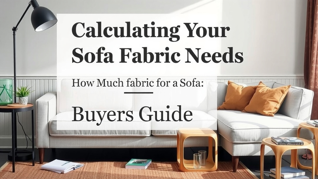 Calculating Your Sofa Fabric Needs: A Practical Guide